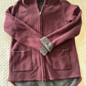 Wool zip front cardigan Chiaramente  Italy S